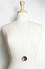 X-Large Round Engraved Long Shell Long Necklace