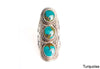 Tri-Stone Shield Ring