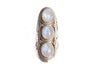 Tri-Stone Shield Ring