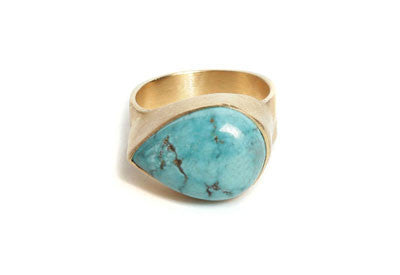 Turquoise Sideways Teardrop Ring Turquoise Sideways Teardrop Ring