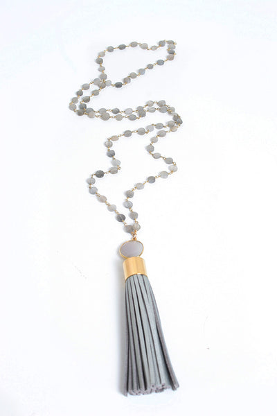 Grey Moon Rising Necklace
