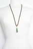 Wood Beaded Small Heishi Tassel Necklace