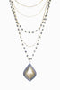 Multi Strand Necklace w/Moroccan Drop