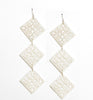 Triple Diamond Shell Earrings