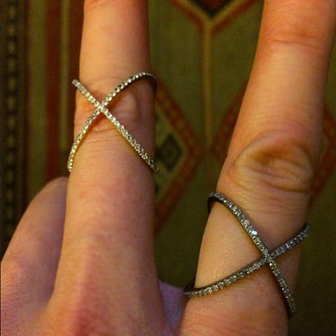 White Topaz X Ring White Topaz X Ring
