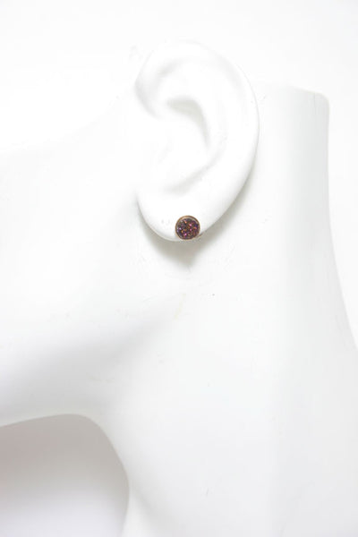 Mini Druzy Stud Earrings