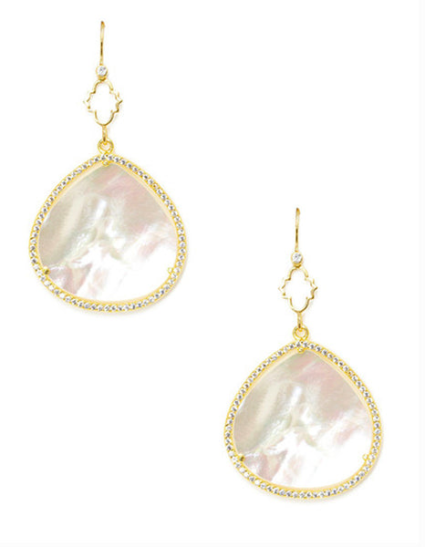 Fancy Mother of Pearl Teardrop Earrings