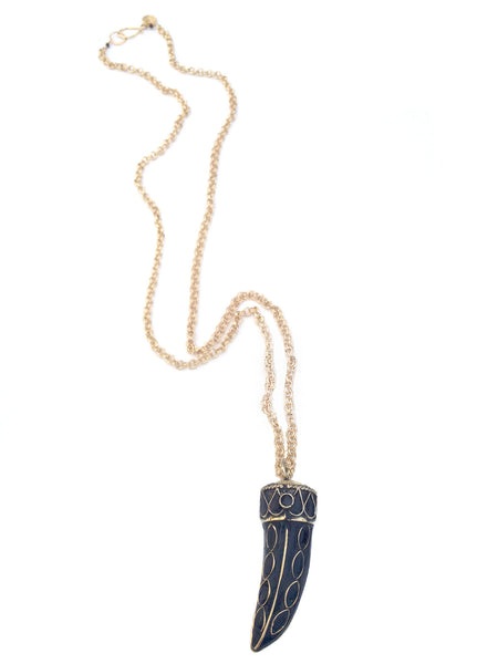 Bejeweled Large Black Horn