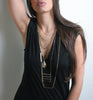 Multi Strand Necklace w/Moroccan Drop