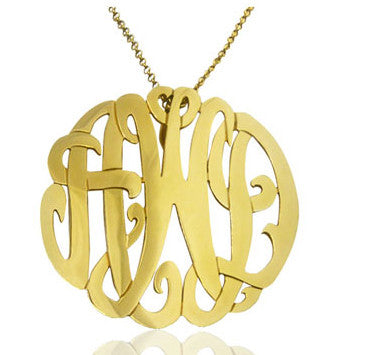Script Style Monogram Necklace