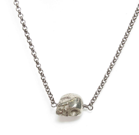 Tiny Metal Skull Necklace Tiny Metal Skull Necklace