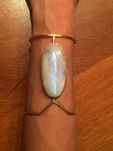 Oval Moonstone Cuff