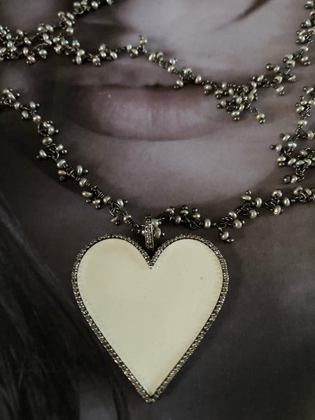 Pearly Heart Necklace
