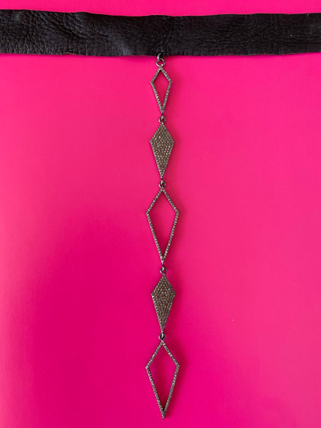 Cascading Leather Choker