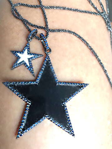 Double Sapphire Star Necklace Double Sapphire Star Necklace