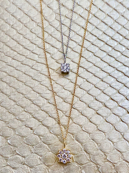 Pavé Solitaire Necklace