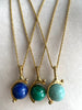 Spinning Globe Gemstone Necklace