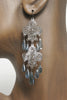 Double Shell Chandelier earrings w/kyanite