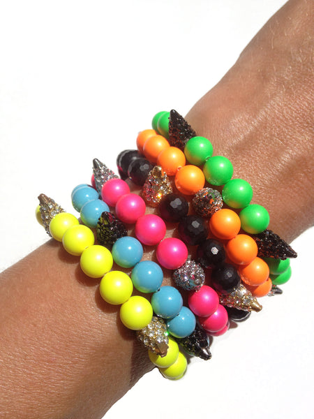 Stretch Bracelets with Spikes