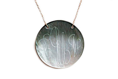 X-Large Round Engraved Shell Necklace X-Large Round Engraved Shell Necklace