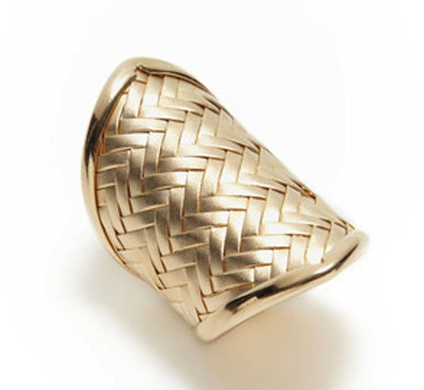 Pointed Woven Cuff Ring