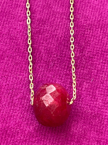 Ruby Wheel Necklace