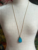 Turquoise Cowrie Drop Necklace