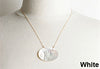 Large Sideways Oval Engraved Shell Short Necklace