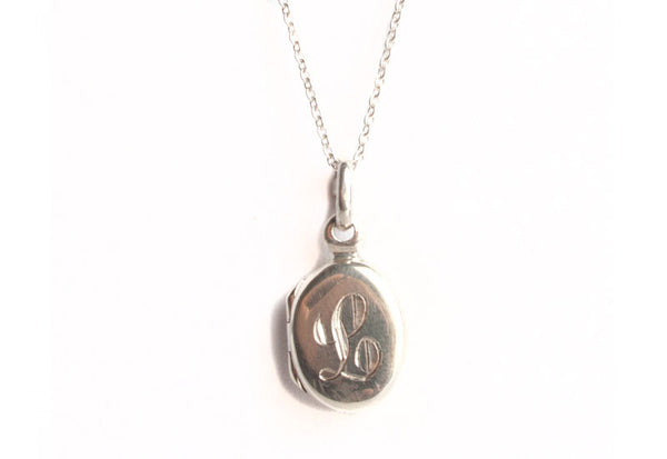Small Engraved Oval Locket
