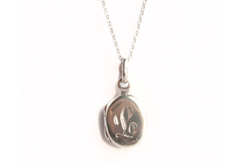 Small Engraved Oval Locket