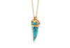 Petite Turquoise Horn Necklace
