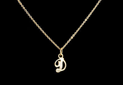 Scroll Initial Necklace