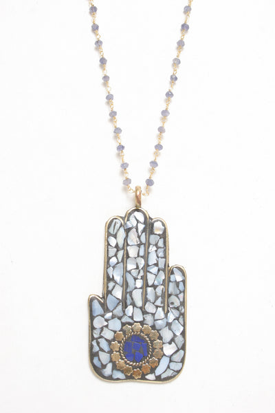 Shell Mosaic Hand Necklace
