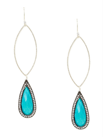 Long Marquise Earrings with Drop