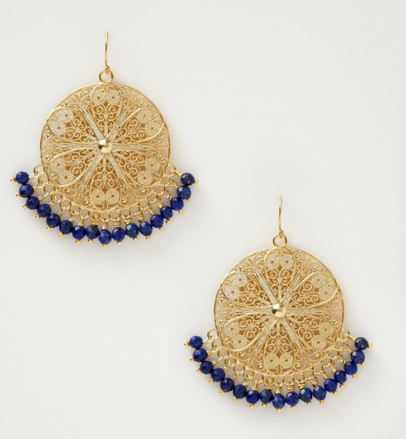Small Filigree Earrings with Beads