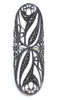 Long Marcasite Lace Ring