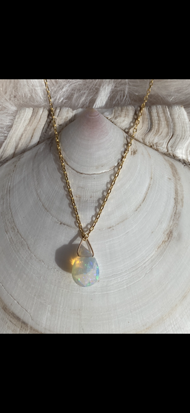 Opal Love Drop Necklace