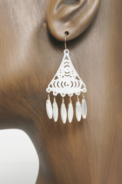 Shell Earrings with Shell Drop