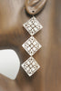 Triple Diamond Shell Earrings