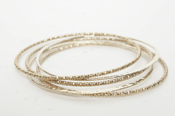 Thin Etched Bangle